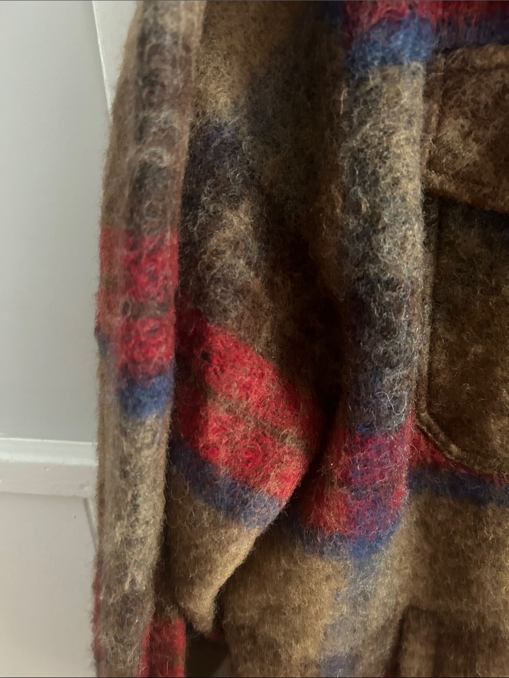 The J Peterman Company Brown Plaid Wool Overshirt Jacket - Picture 3 of 5